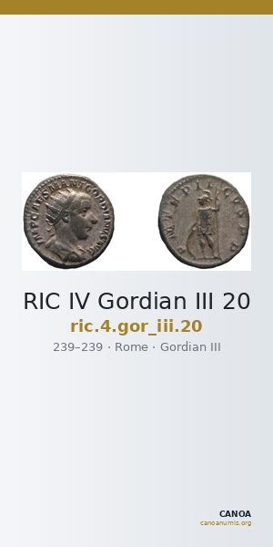 RIC IV Gordian III 20 — CANOA