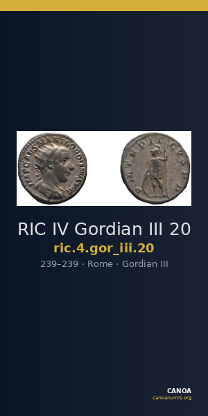 RIC IV Gordian III 20 — CANOA