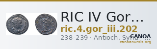 RIC IV Gordian III 202 — CANOA