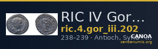 RIC IV Gordian III 202 — CANOA