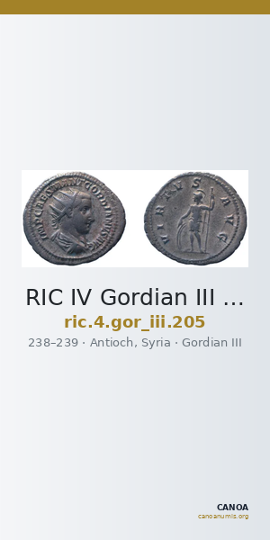 RIC IV Gordian III 205 — CANOA