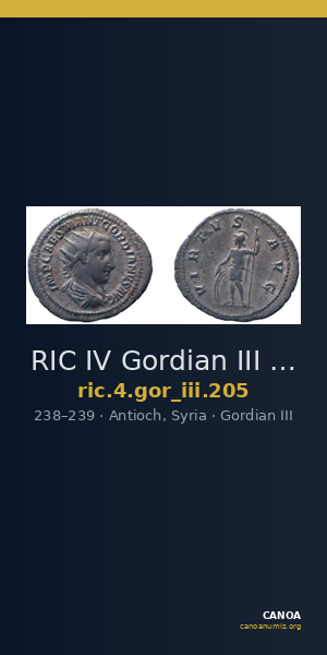 RIC IV Gordian III 205 — CANOA