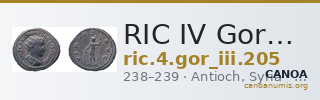 RIC IV Gordian III 205 — CANOA