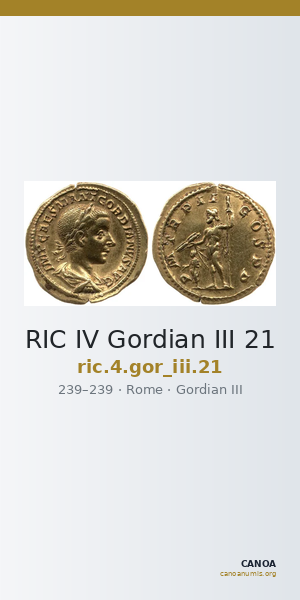 RIC IV Gordian III 21 — CANOA