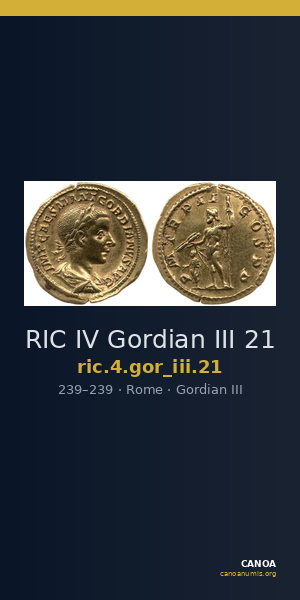 RIC IV Gordian III 21 — CANOA