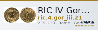 RIC IV Gordian III 21 — CANOA