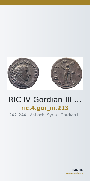 RIC IV Gordian III 213 — CANOA