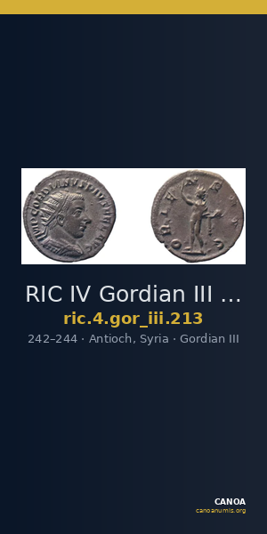 RIC IV Gordian III 213 — CANOA