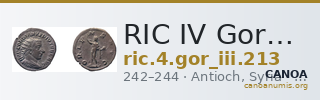 RIC IV Gordian III 213 — CANOA