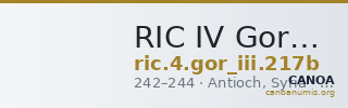 RIC IV Gordian III 217b — CANOA