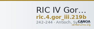 RIC IV Gordian III 219b — CANOA