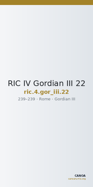 RIC IV Gordian III 22 — CANOA