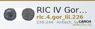 RIC IV Gordian III 226 — CANOA
