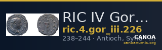 RIC IV Gordian III 226 — CANOA