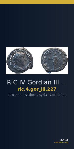 RIC IV Gordian III 227 — CANOA