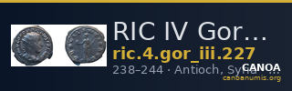 RIC IV Gordian III 227 — CANOA