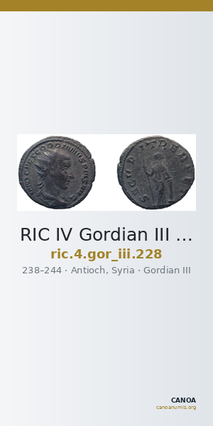 RIC IV Gordian III 228 — CANOA