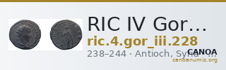 RIC IV Gordian III 228 — CANOA