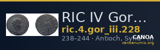 RIC IV Gordian III 228 — CANOA