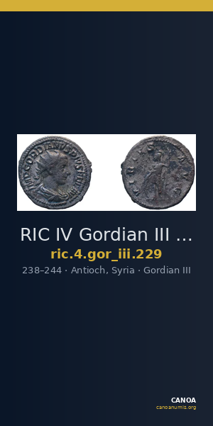 RIC IV Gordian III 229 — CANOA