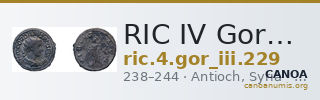 RIC IV Gordian III 229 — CANOA