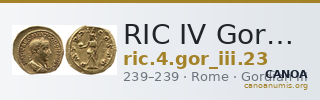RIC IV Gordian III 23 — CANOA