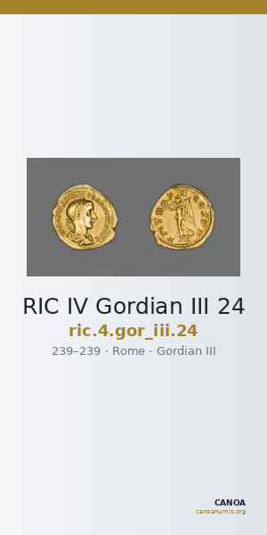 RIC IV Gordian III 24 — CANOA