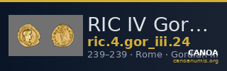 RIC IV Gordian III 24 — CANOA
