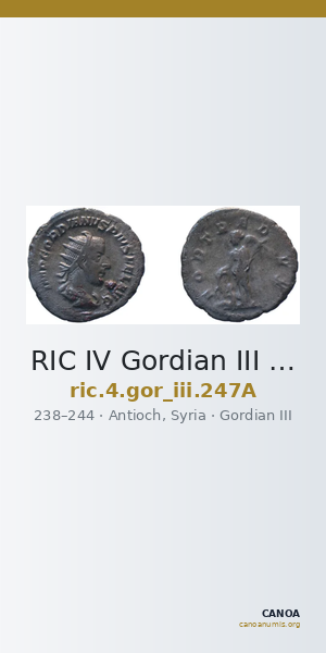 RIC IV Gordian III 247A — CANOA