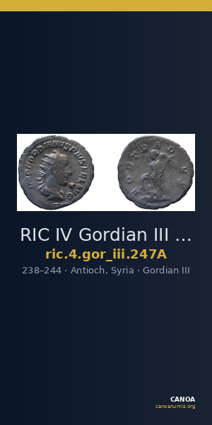 RIC IV Gordian III 247A — CANOA