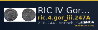 RIC IV Gordian III 247A — CANOA