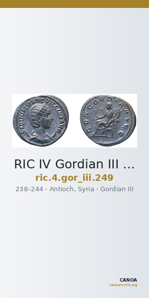 RIC IV Gordian III 249 — CANOA