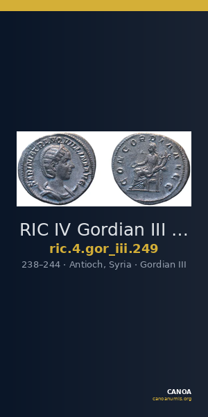 RIC IV Gordian III 249 — CANOA