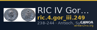 RIC IV Gordian III 249 — CANOA