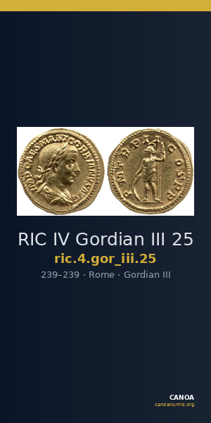 RIC IV Gordian III 25 — CANOA
