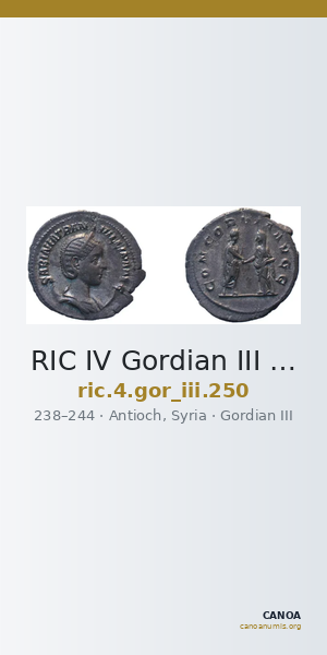 RIC IV Gordian III 250 — CANOA