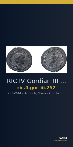 RIC IV Gordian III 252 — CANOA