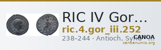 RIC IV Gordian III 252 — CANOA