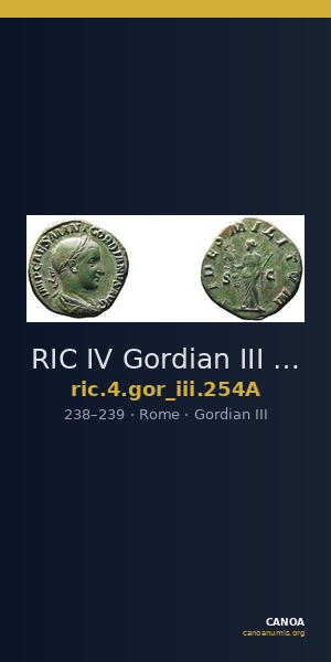 RIC IV Gordian III 254A — CANOA