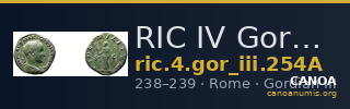 RIC IV Gordian III 254A — CANOA