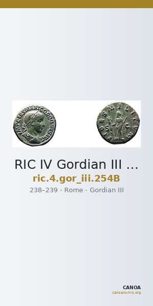 RIC IV Gordian III 254B — CANOA