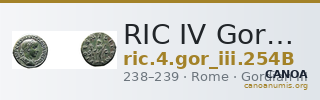 RIC IV Gordian III 254B — CANOA