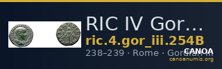 RIC IV Gordian III 254B — CANOA