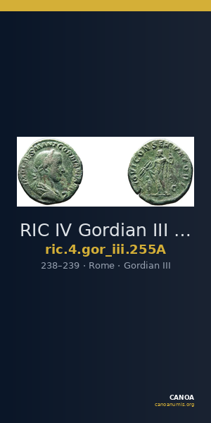 RIC IV Gordian III 255A — CANOA