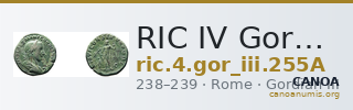 RIC IV Gordian III 255A — CANOA
