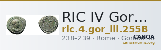 RIC IV Gordian III 255B — CANOA