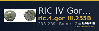 RIC IV Gordian III 255B — CANOA