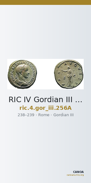 RIC IV Gordian III 256A — CANOA