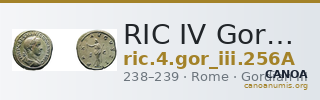 RIC IV Gordian III 256A — CANOA