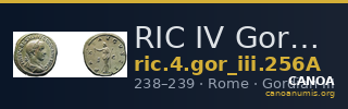 RIC IV Gordian III 256A — CANOA